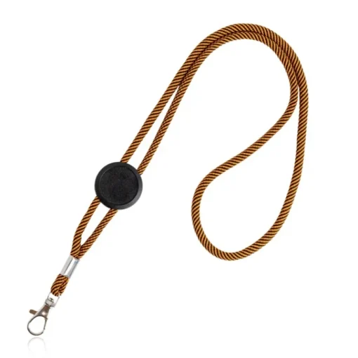 Gift Campaign Lanyard con logo tubolare in poliestere regolabile con design bicolore> Lanyard E Porta Badge Personalizzati