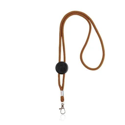 Gift Campaign Lanyard con logo tubolare in poliestere regolabile con design bicolore> Lanyard E Porta Badge Personalizzati