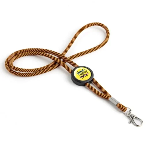 Gift Campaign Lanyard con logo tubolare in poliestere regolabile con design bicolore> Lanyard E Porta Badge Personalizzati