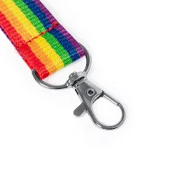 Gift Campaign Lanyard con trama arcobaleno in poliestere con chiusura di sicurezza> Lanyard E Porta Badge Personalizzati