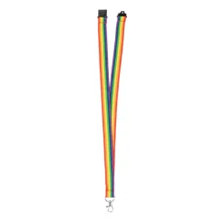 Gift Campaign Lanyard con trama arcobaleno in poliestere con chiusura di sicurezza> Lanyard E Porta Badge Personalizzati