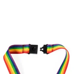 Gift Campaign Lanyard con trama arcobaleno in poliestere con chiusura di sicurezza></noscript> Lanyard E Porta Badge Personalizzati