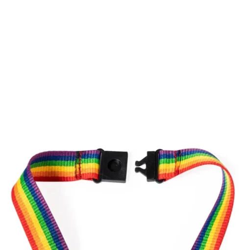 Gift Campaign Lanyard con trama arcobaleno in poliestere con chiusura di sicurezza> Lanyard E Porta Badge Personalizzati