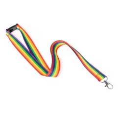 Gift Campaign Lanyard con trama arcobaleno in poliestere con chiusura di sicurezza></noscript> Lanyard E Porta Badge Personalizzati