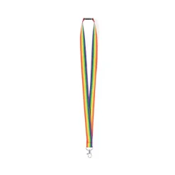 Gift Campaign Lanyard con trama arcobaleno in poliestere con chiusura di sicurezza></noscript> Lanyard E Porta Badge Personalizzati