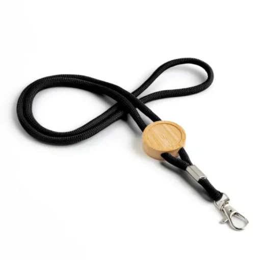 Gift Campaign Lanyard ecologico con design tubolare e regolatore in bambù> Lanyard E Porta Badge Personalizzati