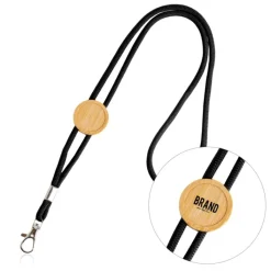 Gift Campaign Lanyard ecologico con design tubolare e regolatore in bambù></noscript> Lanyard E Porta Badge Personalizzati