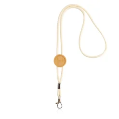 Gift Campaign Lanyard ecologico con design tubolare e regolatore in bambù></noscript> Lanyard E Porta Badge Personalizzati