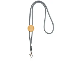 Gift Campaign Lanyard ecologico con design tubolare e regolatore in bambù></noscript> Lanyard E Porta Badge Personalizzati
