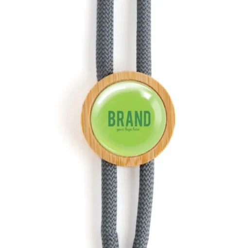 Gift Campaign Lanyard ecologico con design tubolare e regolatore in bambù> Lanyard E Porta Badge Personalizzati