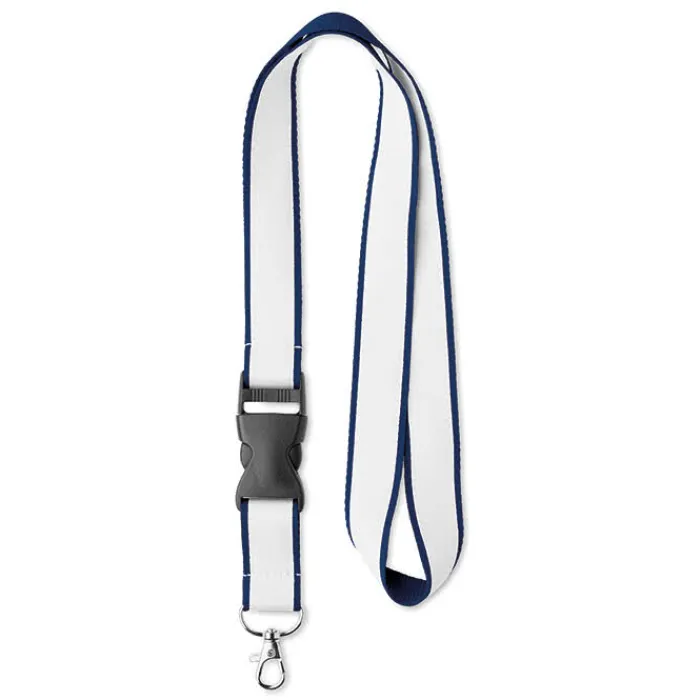 Gift Campaign Lanyard in poliestere con fettuccia satinata e fibbia Double Plus> Lanyard E Porta Badge Personalizzati