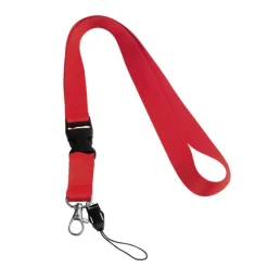 Gift Campaign Lanyard in poliestere con doppio aggancio e fibbia Doubleclip Plus><noscript><img width=