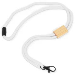 Gift Campaign Lanyard in RPET con dettaglio in bambù da personalizzare></noscript> Lanyard E Porta Badge Personalizzati
