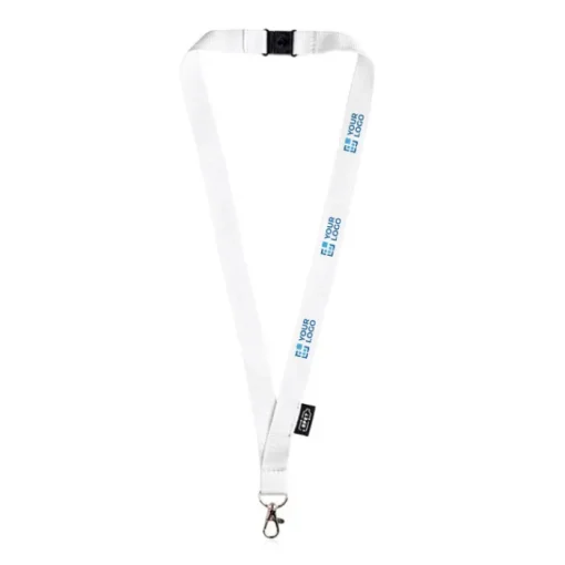Gift Campaign Lanyard in rPET largo 3cm con chiusura di sicurezza e moschettone> Lanyard E Porta Badge Personalizzati