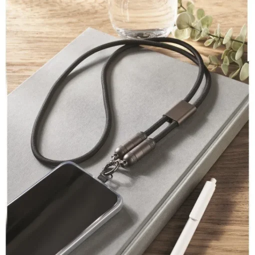 Gift Campaign Lanyard per cellulare con cavetto di ricarica USB-C da 60 W> Lanyard E Porta Badge Personalizzati