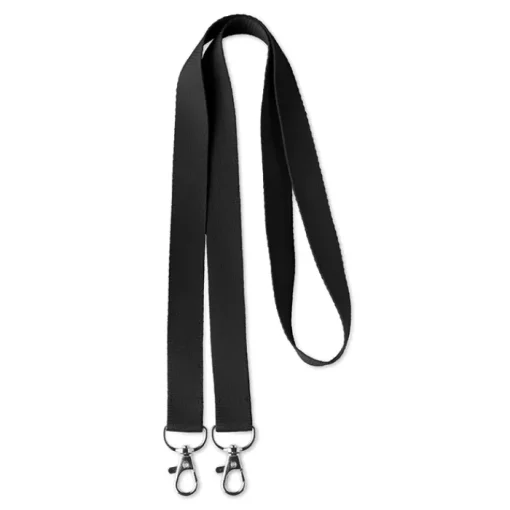 Gift Campaign Lanyard personalizzato aperto in poliestere con doppio aggancio Duo> Lanyard E Porta Badge Personalizzati