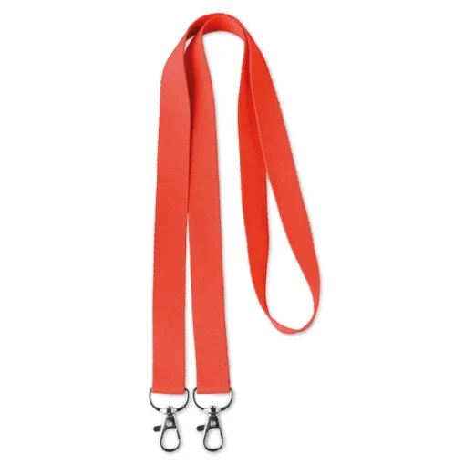 Gift Campaign Lanyard personalizzato aperto in poliestere con doppio aggancio Duo> Lanyard E Porta Badge Personalizzati