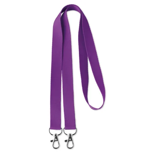 Gift Campaign Lanyard personalizzato aperto in poliestere con doppio aggancio Duo> Lanyard E Porta Badge Personalizzati