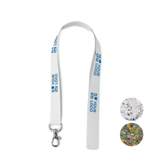 Gift Campaign Lanyard porta badge in carta riciclata con semi di fiori selvatici> Lanyard E Porta Badge Personalizzati
