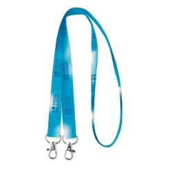 Gift Campaign Lanyard portabadge sublimato aperto con 2 moschettoni Duo RPET Sublim> Lanyard E Porta Badge Personalizzati