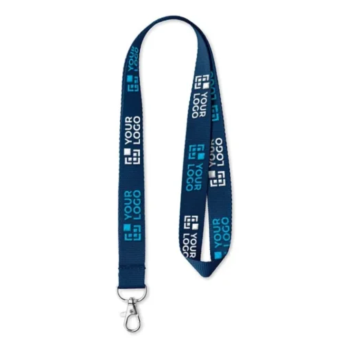 Gift Campaign Lanyard promozionale in poliestere con il vostro logo tessuto Woven> Lanyard E Porta Badge Personalizzati