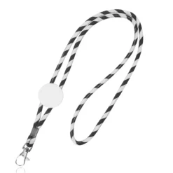 Gift Campaign Lanyard tubolare in poliestere con righe bianche e colore a scelta> Lanyard E Porta Badge Personalizzati
