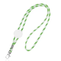 Gift Campaign Lanyard tubolare in poliestere con righe bianche e colore a scelta> Lanyard E Porta Badge Personalizzati
