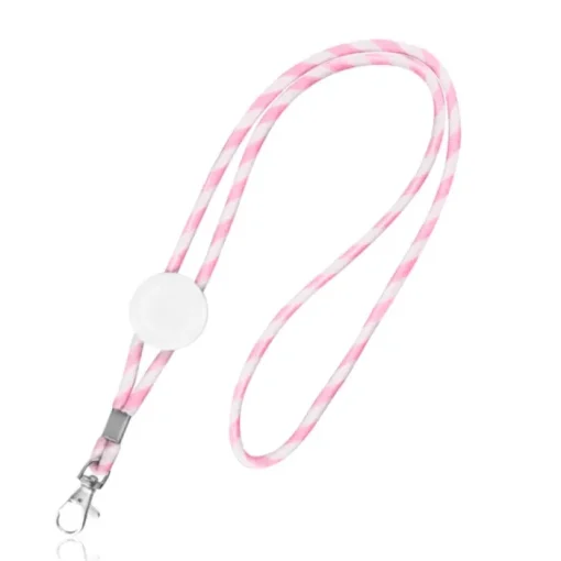 Gift Campaign Lanyard tubolare in poliestere con righe bianche e colore a scelta> Lanyard E Porta Badge Personalizzati