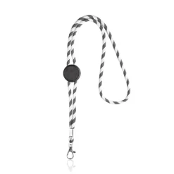 Gift Campaign Lanyard tubolare sostenibile in rPET con design a righe alternate> Lanyard E Porta Badge Personalizzati