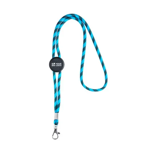 Gift Campaign Lanyard tubolare sostenibile in rPET con design a righe alternate> Lanyard E Porta Badge Personalizzati