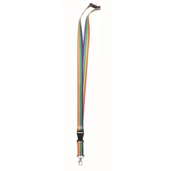 Gift Campaign Lanyards porta badge antistrozzo con fibbia a stacco Rainbow RPET> Lanyard E Porta Badge Personalizzati