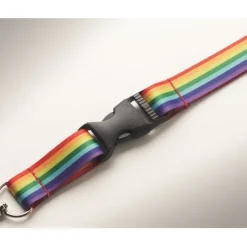 Gift Campaign Lanyards porta badge antistrozzo con fibbia a stacco Rainbow RPET></noscript> Lanyard E Porta Badge Personalizzati
