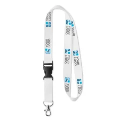 Gift Campaign Lanyards portabadge personalizzati ecologici con fibbia RPET Plus> Lanyard E Porta Badge Personalizzati