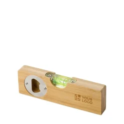 Gift Campaign Livella professionale in bambù pubblicitaria con apribottiglie DIY> Altri Attrezzi