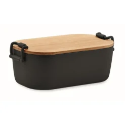Gift Campaign Lunch box con coperchio in bambù e chiusura laterale a clip 700ml> Porta Pranzo