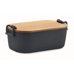 Gift Campaign Lunch box con coperchio in bambù e chiusura laterale a clip 700ml></noscript> Porta Pranzo