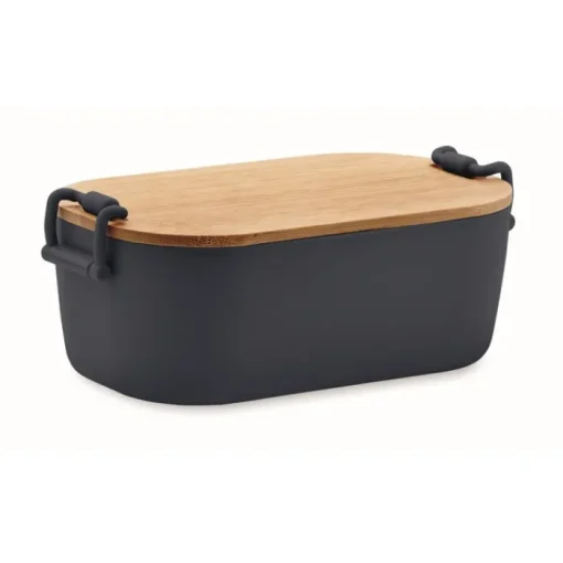 Gift Campaign Lunch box con coperchio in bambù e chiusura laterale a clip 700ml> Porta Pranzo
