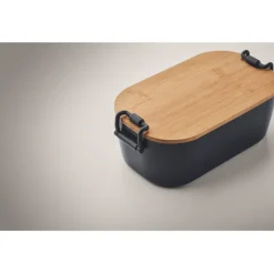 Gift Campaign Lunch box con coperchio in bambù e chiusura laterale a clip 700ml></noscript> Porta Pranzo