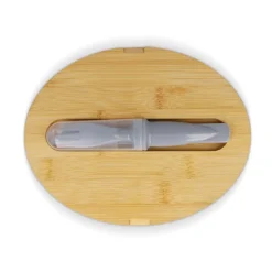 Gift Campaign Lunch box con coperchio in bambù e posate con chiusura elastica> Porta Pranzo
