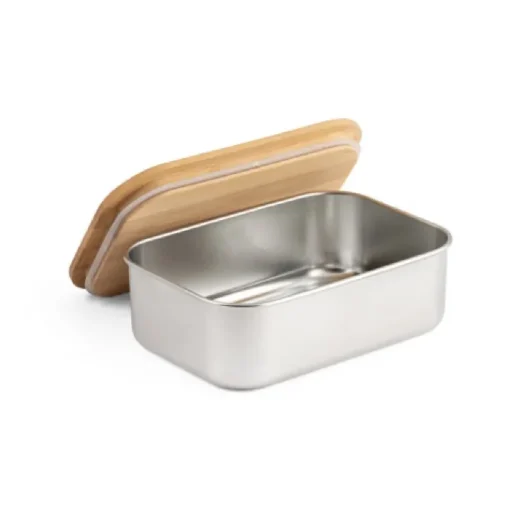 Gift Campaign Lunch box ermetico in acciaio inox e bambù con elastico 800ml Scandi> Porta Pranzo