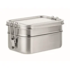 Gift Campaign Lunch box in acciaio inossidabile con 2 scomparti 1,2L Double> Porta Pranzo