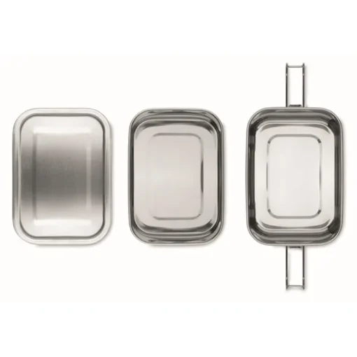 Gift Campaign Lunch box in acciaio inossidabile con 2 scomparti 1,2L Double> Porta Pranzo