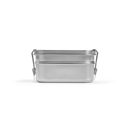 Gift Campaign Lunch box in acciaio inox riciclato satinato con fibbie laterali 1,05l> Porta Pranzo