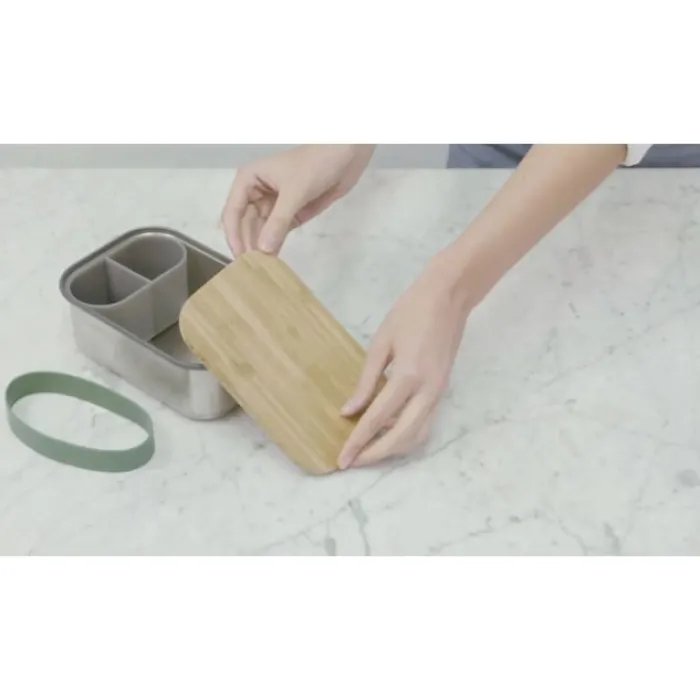 Gift Campaign Lunch box in acciaio inox con coperchio e fascia Black+Blum da 1,25l> Porta Pranzo