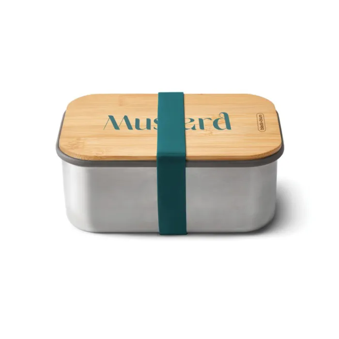 Gift Campaign Lunch box in acciaio inox con coperchio e fascia Black+Blum da 1,25l> Porta Pranzo