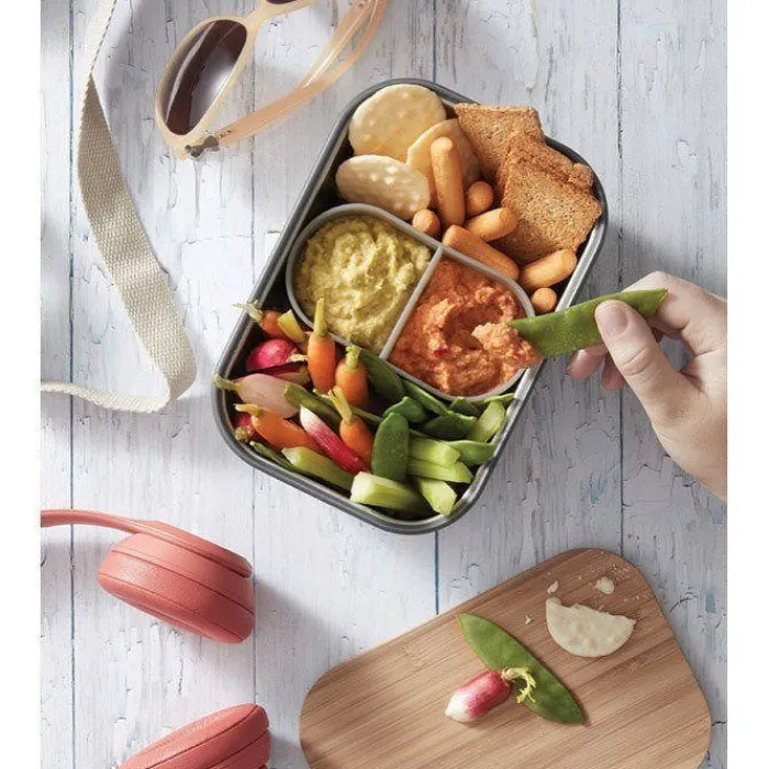 Gift Campaign Lunch box in acciaio inox con coperchio e fascia Black+Blum da 1,25l> Porta Pranzo