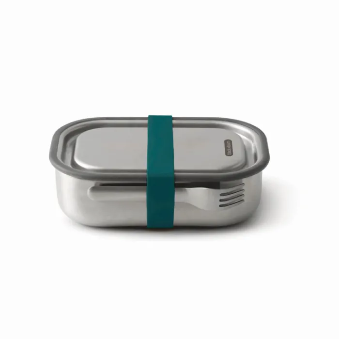Gift Campaign Lunch box in acciaio inox con posate e fascia Black+Blum da 1 litro> Porta Pranzo