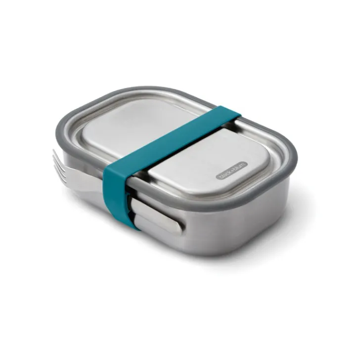 Gift Campaign Lunch box in acciaio inox con posate e fascia Black+Blum da 1 litro> Porta Pranzo