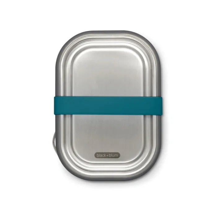 Gift Campaign Lunch box in acciaio inox con posate e fascia Black+Blum da 1 litro> Porta Pranzo