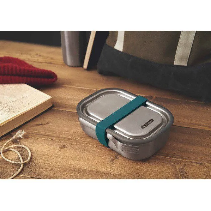 Gift Campaign Lunch box in acciaio inox con posate e fascia Black+Blum da 1 litro> Porta Pranzo